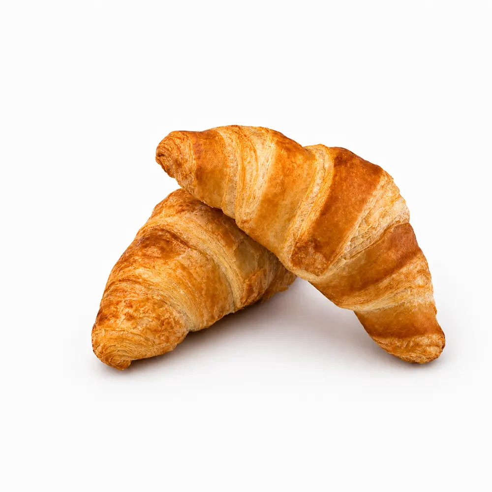 Croissant artesanal de hojaldre dorado de Valumé Catering