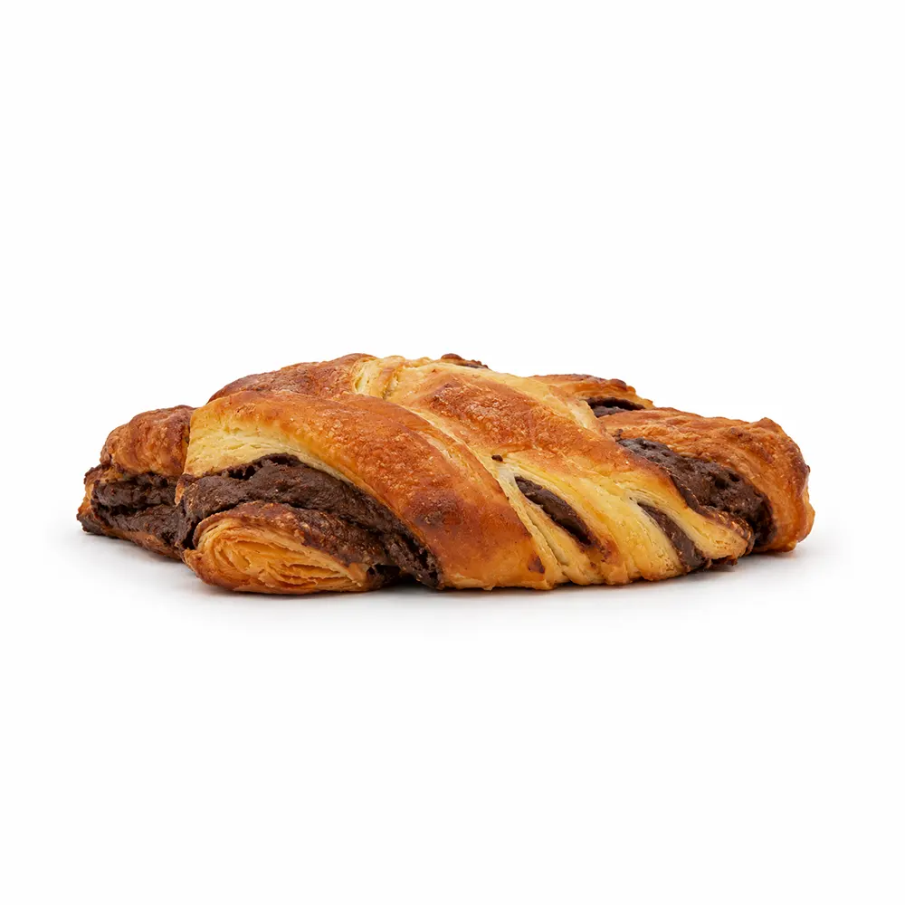 Crujiente de cacao con hojaldre dorado y relleno de chocolate de Valumé Catering